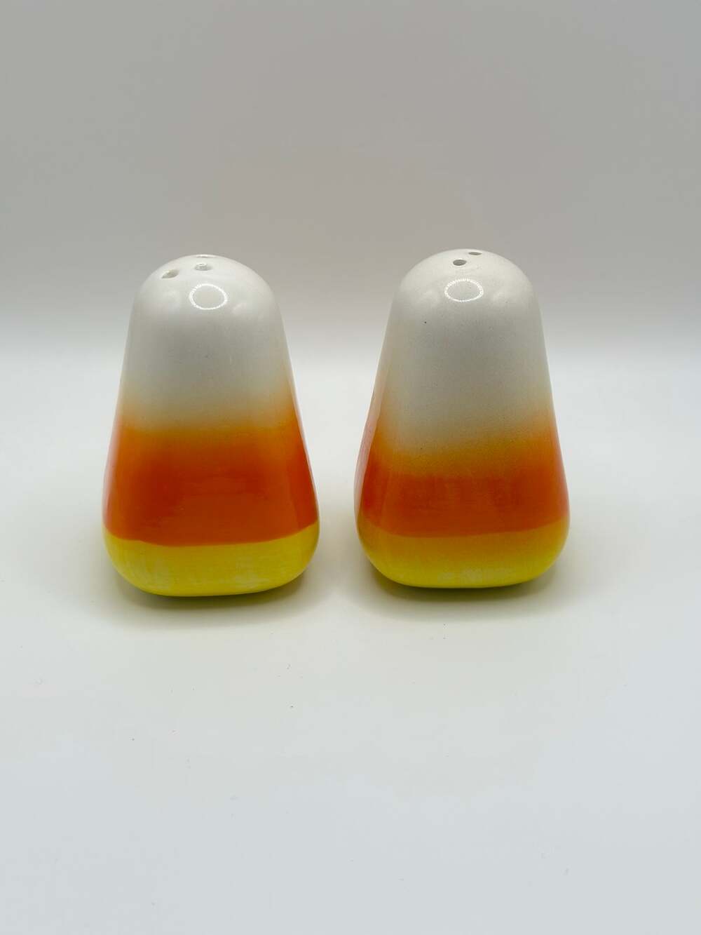 Candy Corn Halloween Salt & Pepper Shaker set, New in box!